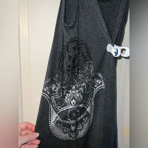 🩶🖤Gaiam tank top side detail yoga - size Med - Dark Gray